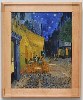 「夜のカフェテラス」 1888年作 オッテルローのクレラ・ミュラー美術館所蔵。 アルルの中心の広場にあるカフェ。
