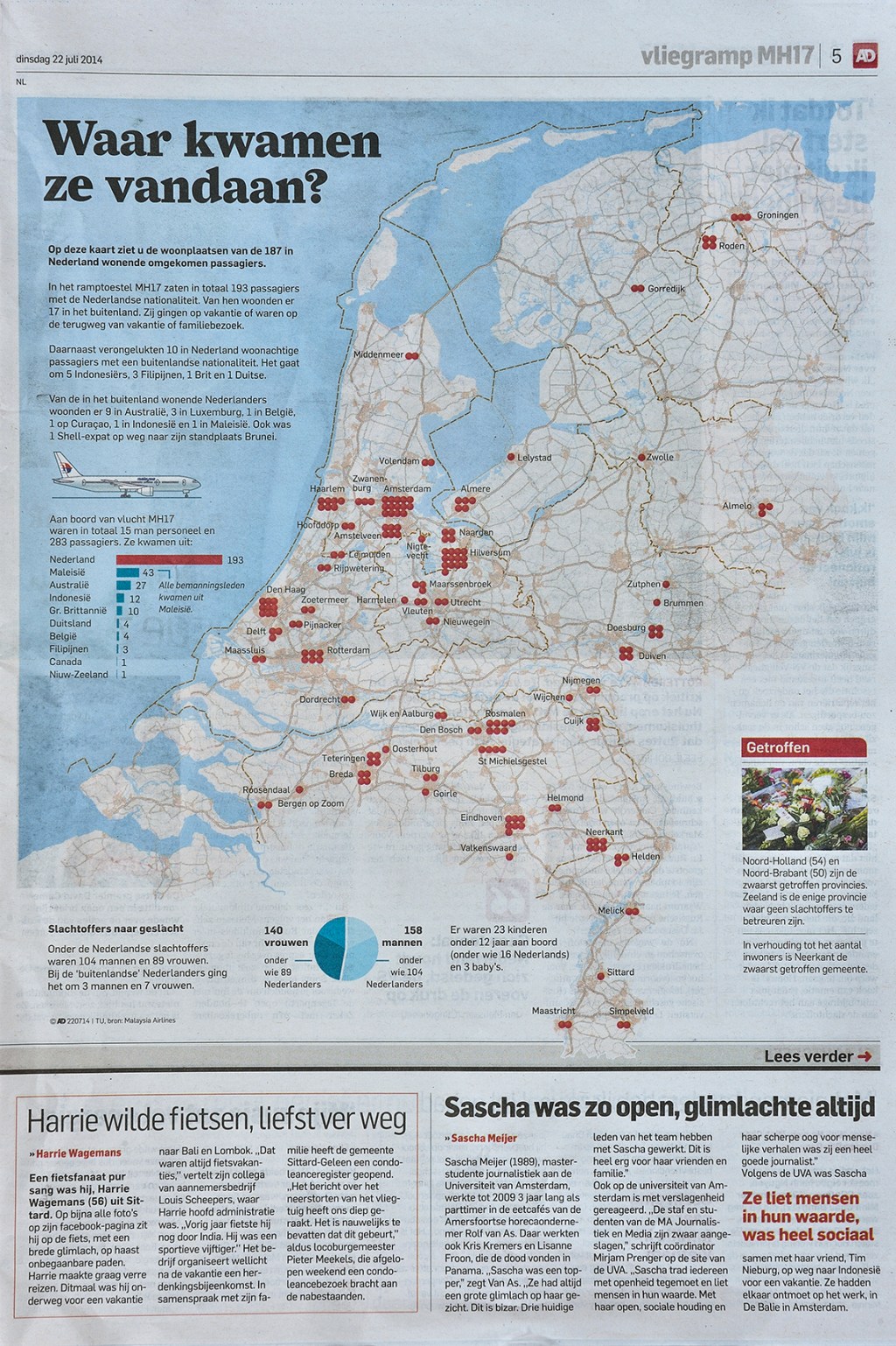 マレーシア航空機の被害者、オランダへ