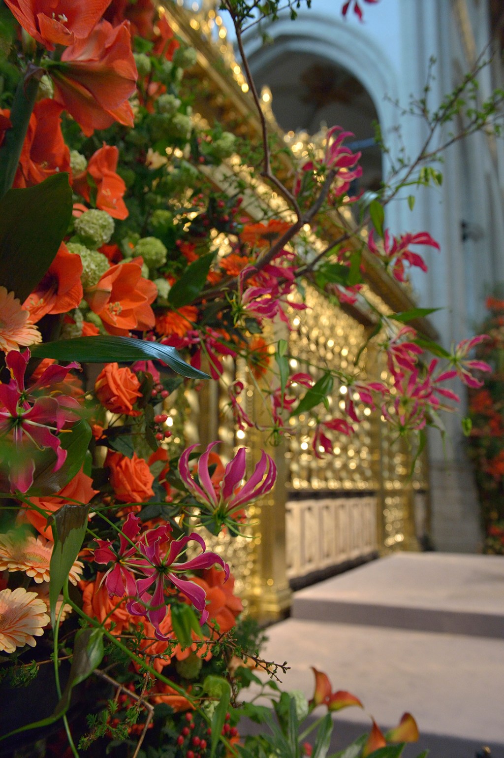 即位式を飾った花